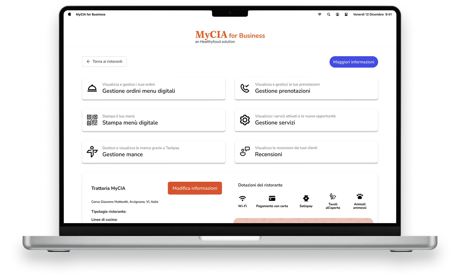 Dashboard gestionale