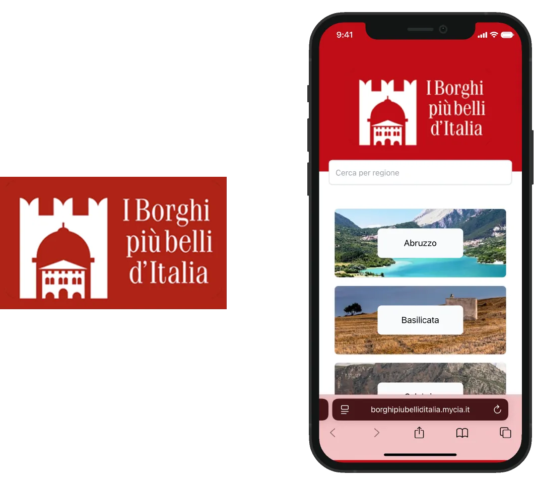 Menù digitale realizzato per I Borghi più belli d’Italia