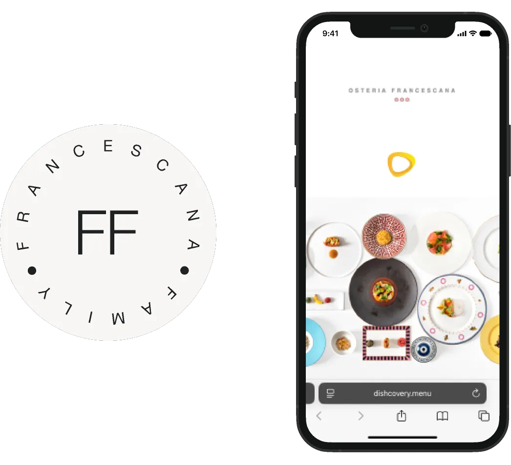 Menù digitale realizzato per Osteria Francescana